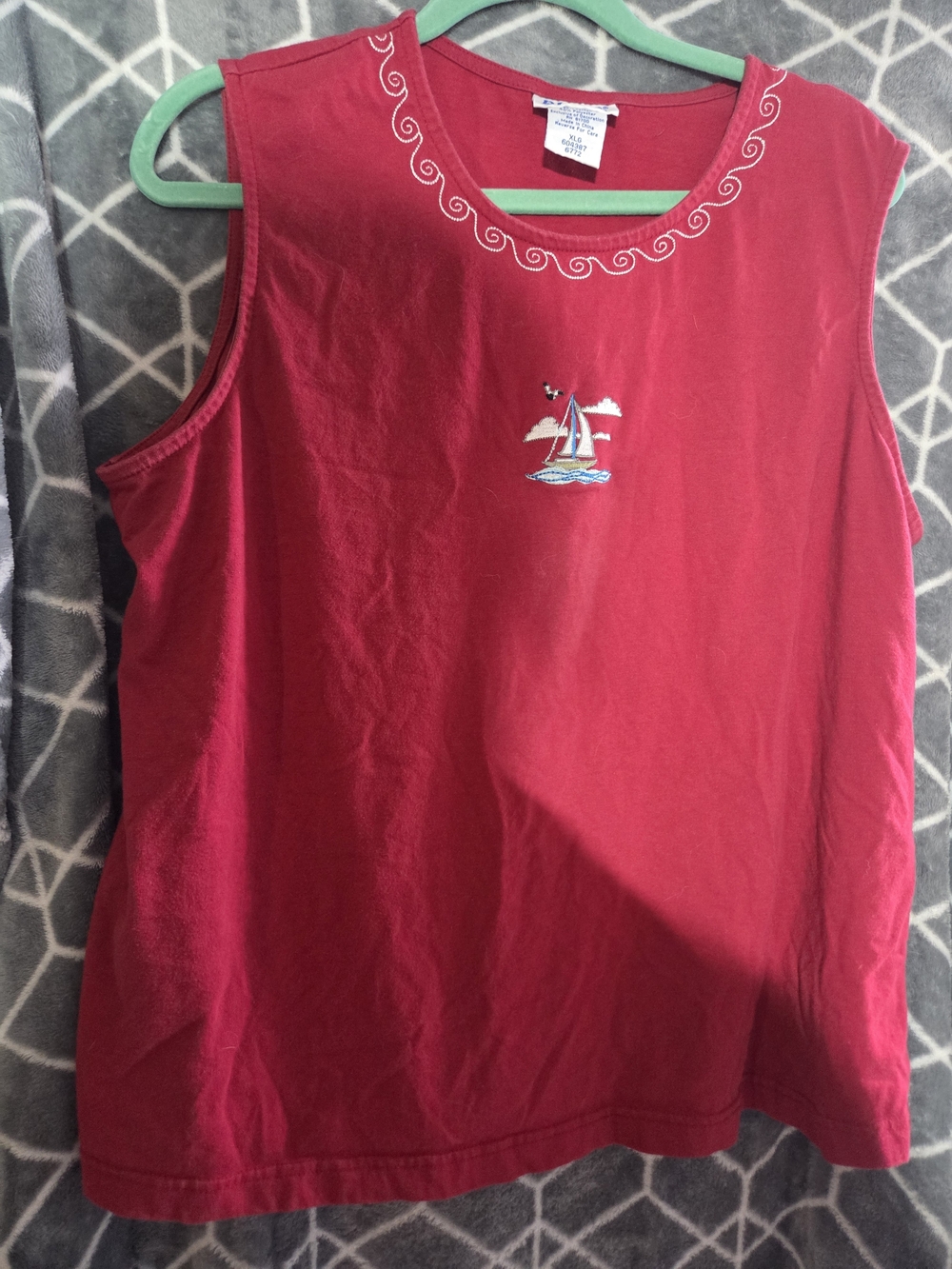 Vintage Blair Red Nautical Sail Tank Top